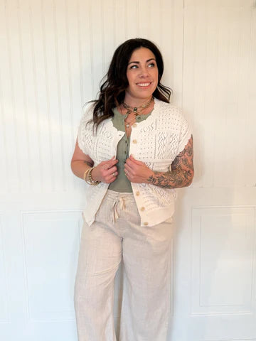 THE HARMONY PATTERN SCALLOP CARDIGAN