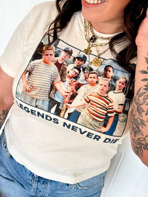 THE LEGENDS NEVER DIE CROP TEE