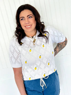 THE LEMON ZEST EMBROIDERED SWEATER