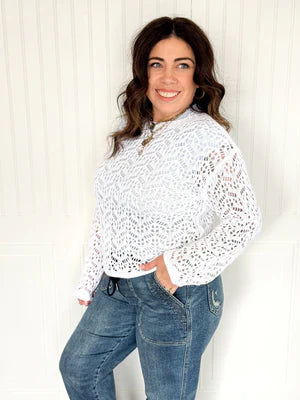 THE MIRELLE OPEN KNIT CROP TOP