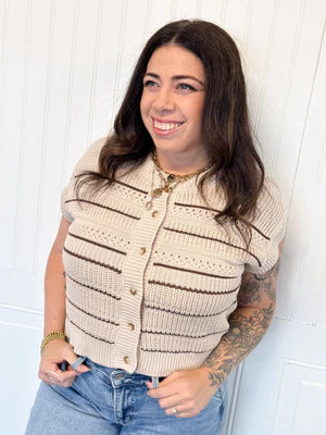 THE MIXED STRIPE COZY CARDI
