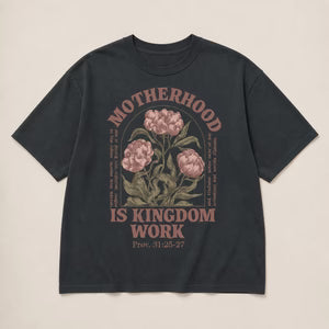 THE MOTHERHOOD IS KINGDOM WORK VINTAGE TEE