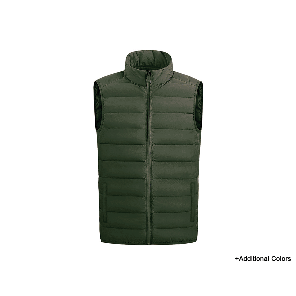 MENS FULL ZIP LIGHTWEIGHT PUFFER VEST JACKET