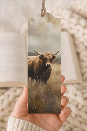 WOOD BOOKMARK MEADOW HIGHLAND