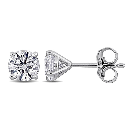 1.00 CARAT LAB GROWN DIAMOND SOLITAIRE MARTINI STYLE EARRINGS