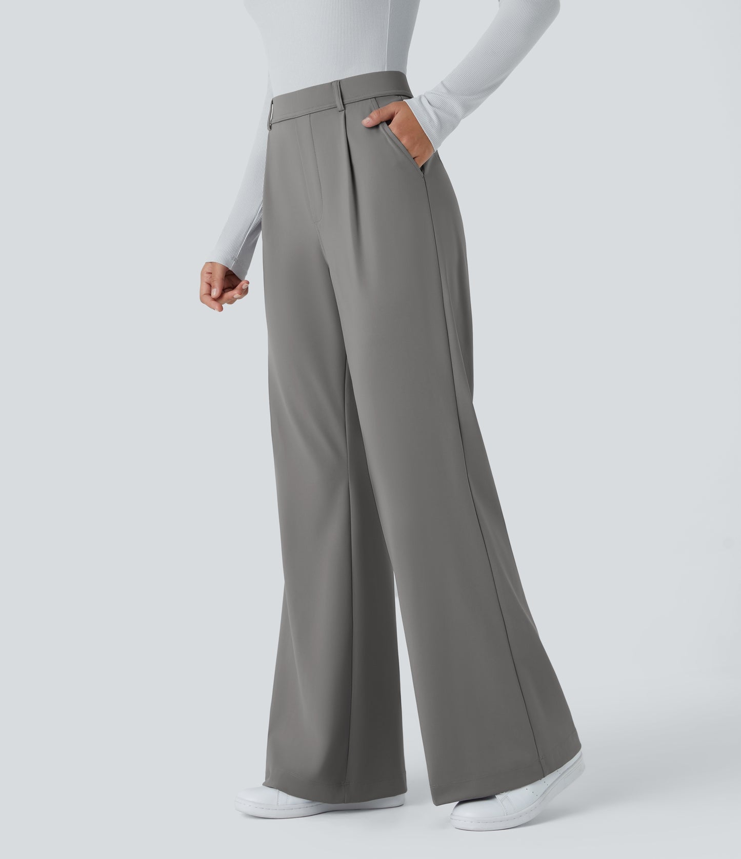 Day stretch high waisted pocket work flare pants