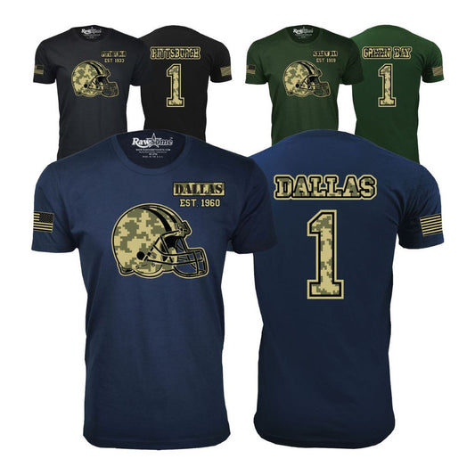 MENS ULTIMATE CAMO FOOTBALL TEAM COLOR T SHIRT