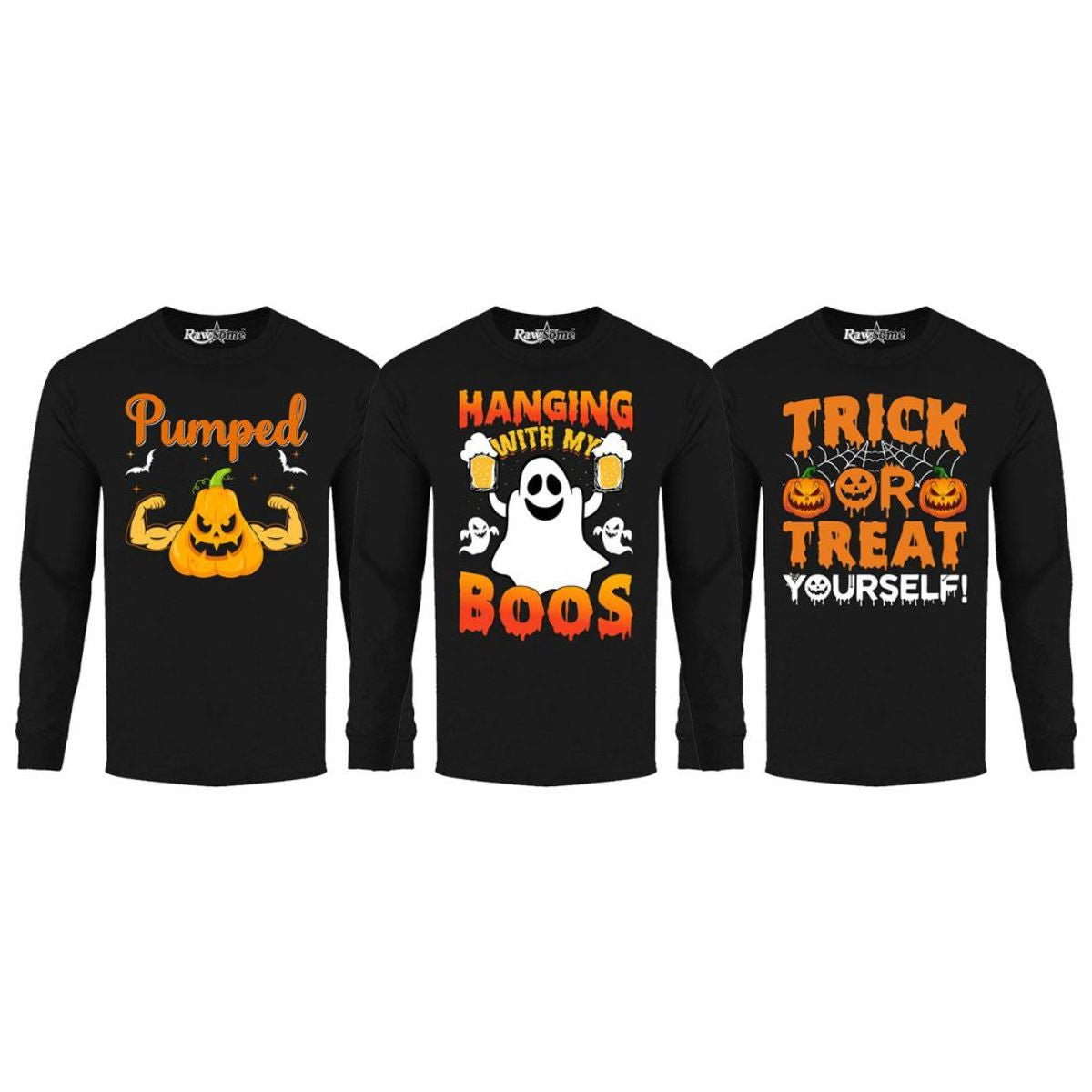 MENS CREEPY HALLOWEEN LONG SLEEVE SHIRT