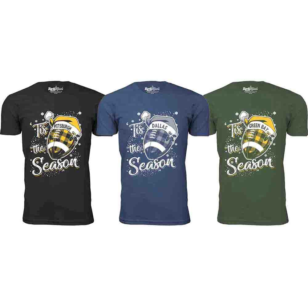 MENS TIS THE SEASON FOOTBALL T SHIRT