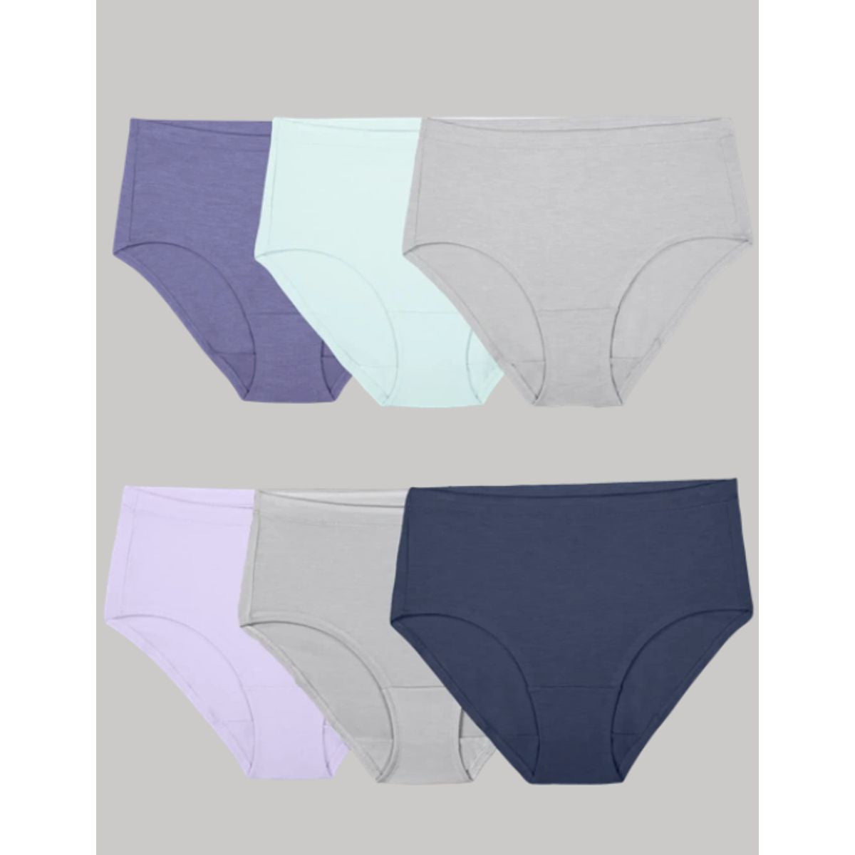 FRUIT OF THE LOOM WOMENS LOW RISE BRIEF PANTY 6 PACK