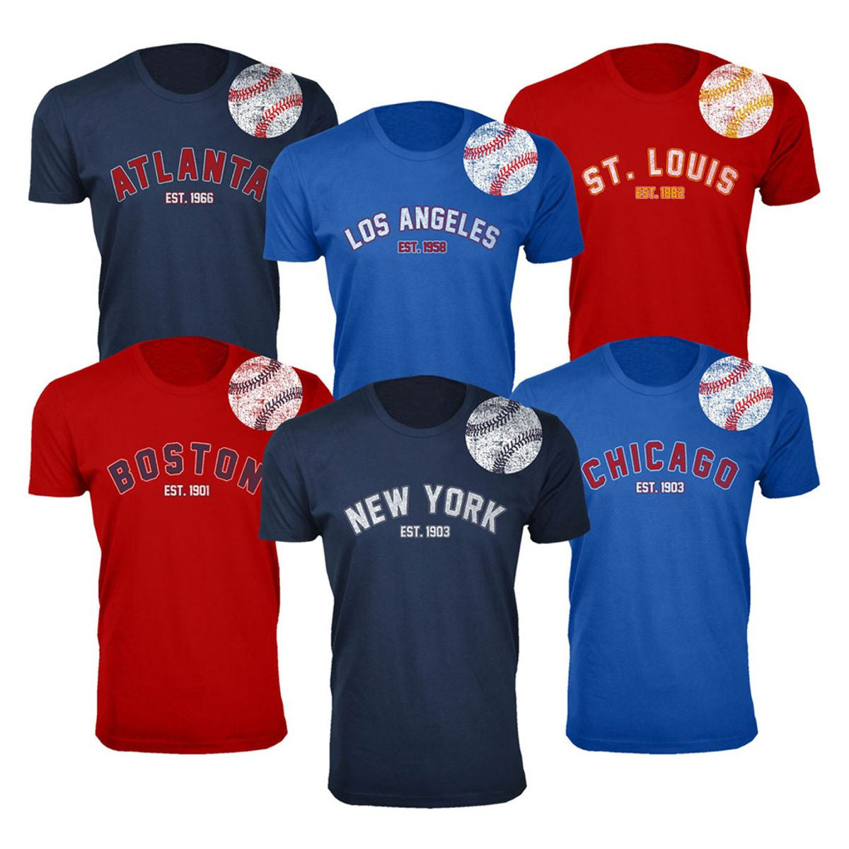 MENS BASEBALL CITY T SHIRT