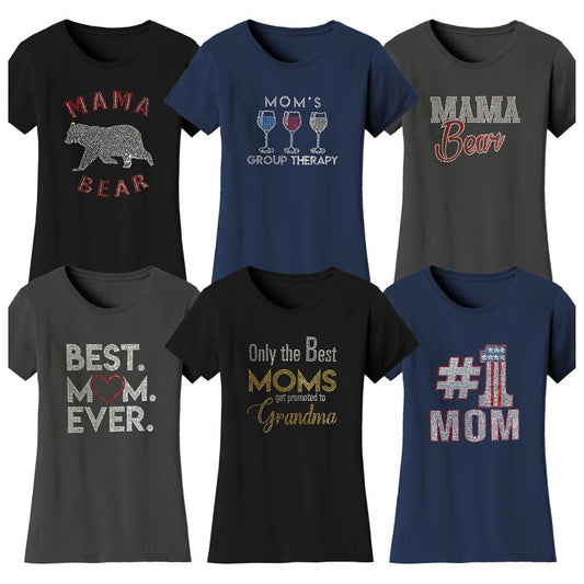 BLING RHINESTONE MOTHERS DAY T SHIRTS