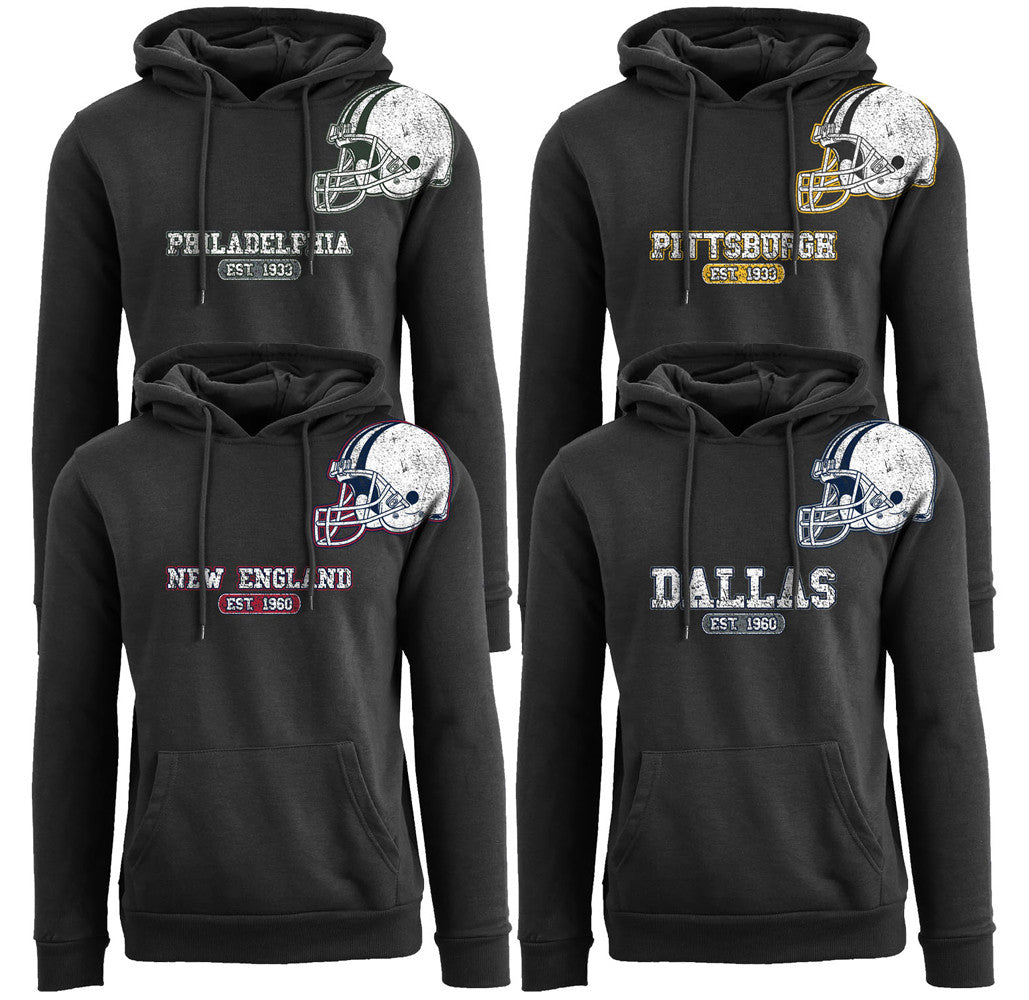 FOOTBALL TEAM HELMET PULLOVER HOODIE