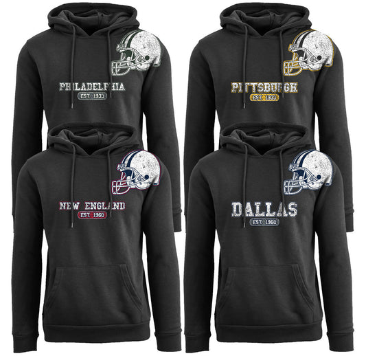 FOOTBALL TEAM HELMET PULLOVER HOODIE