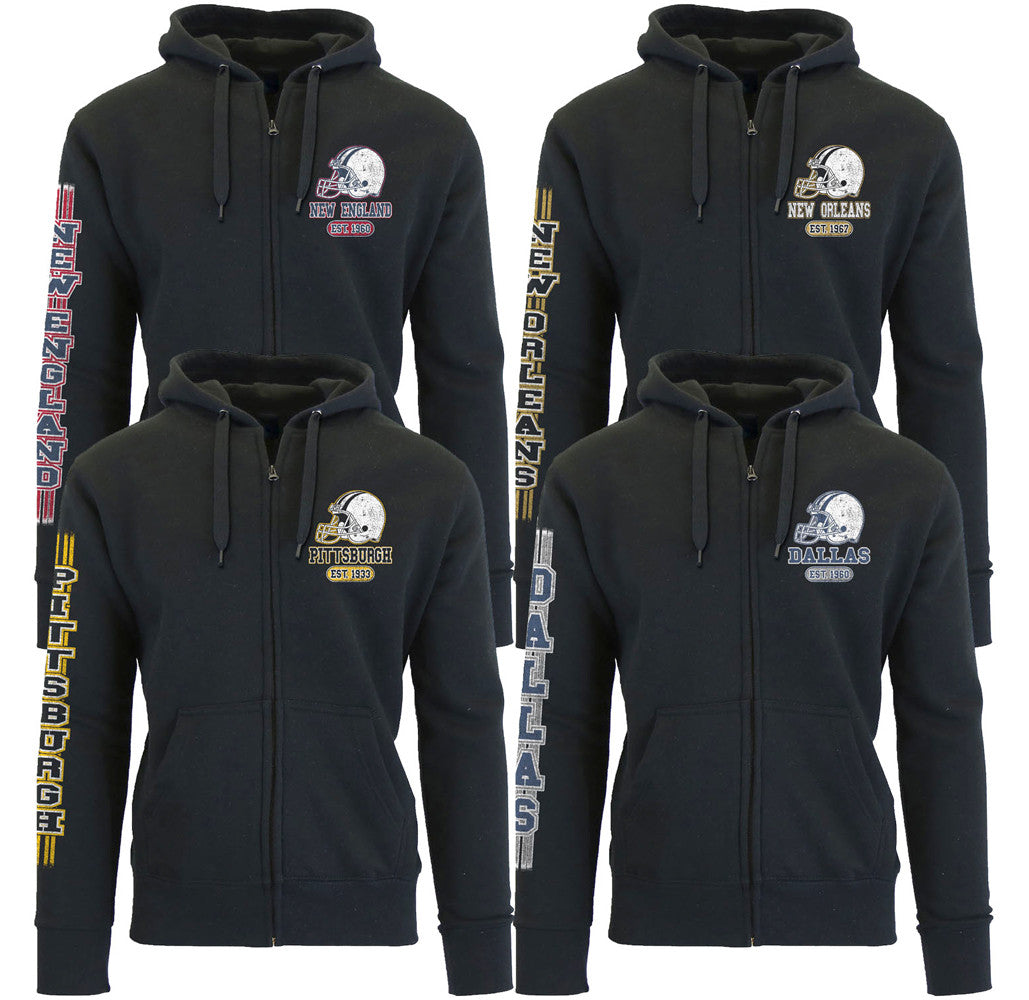 MENS GAME DAY FOOTBALL ZIP UP HOODIE