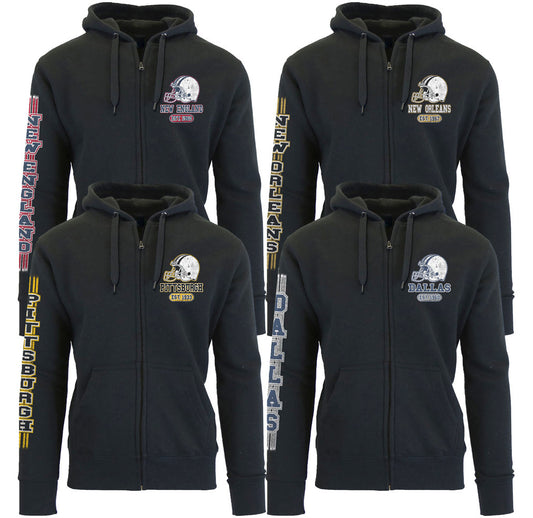 MENS GAME DAY FOOTBALL ZIP UP HOODIE