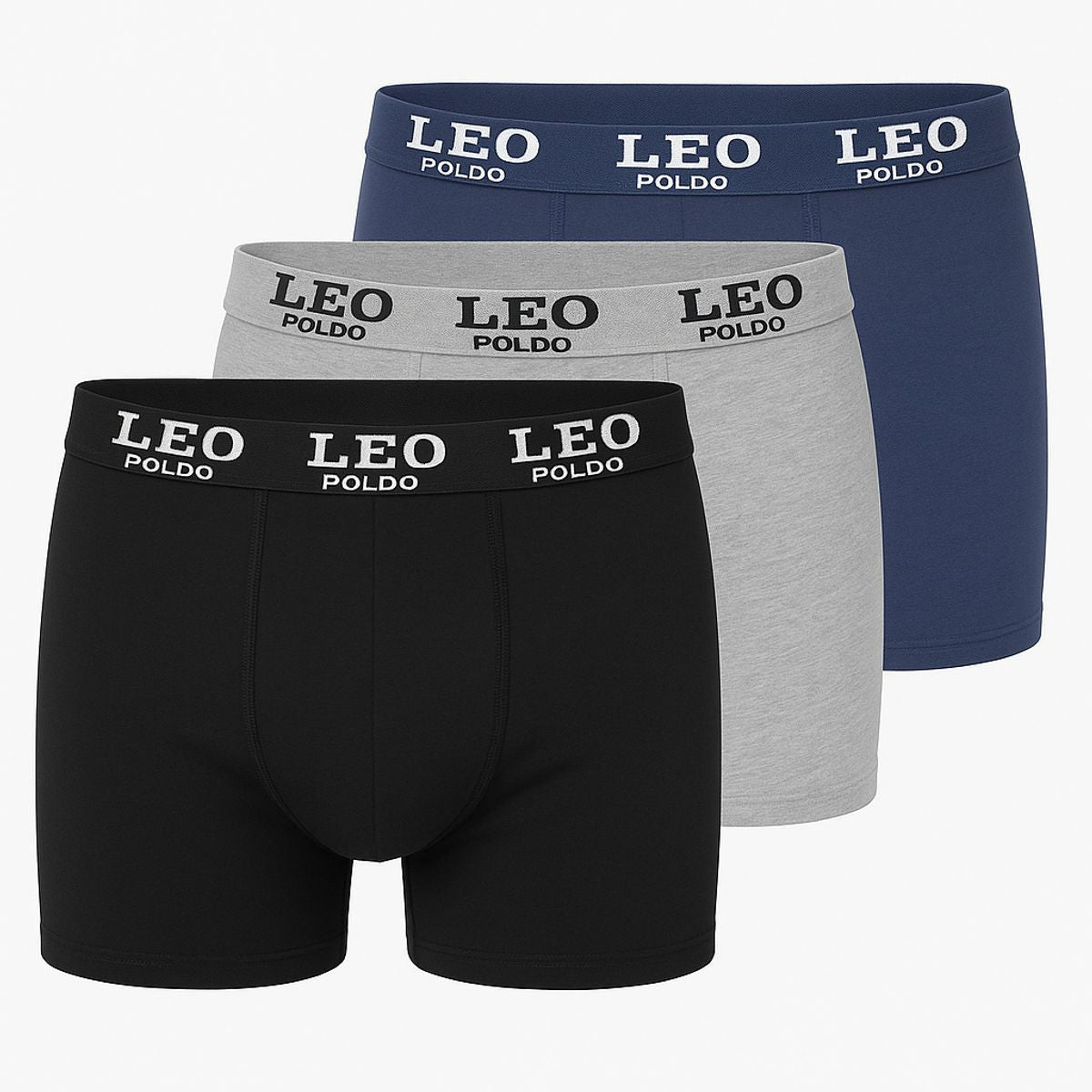 LEO POLDO MENS PERFORMANCE BOXER BRIEFS 3 PACK