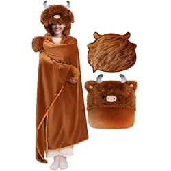 ULTIMATE SOFTNESS HIGHLAND COW WEARABLE BLANKET HOODIE