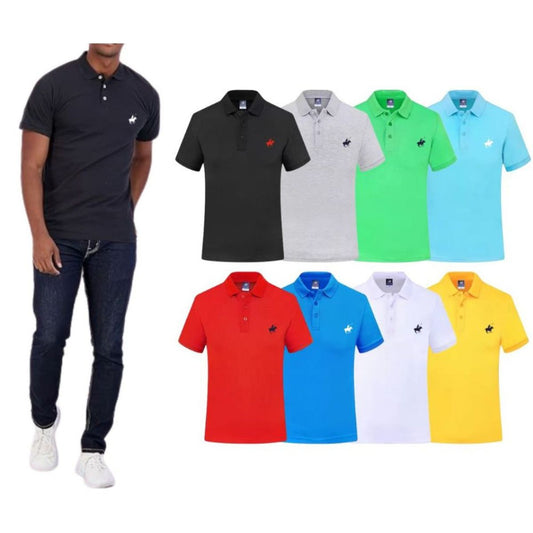 MENS 100% COTTON PIQUE POLO SHIRT 4 PACK