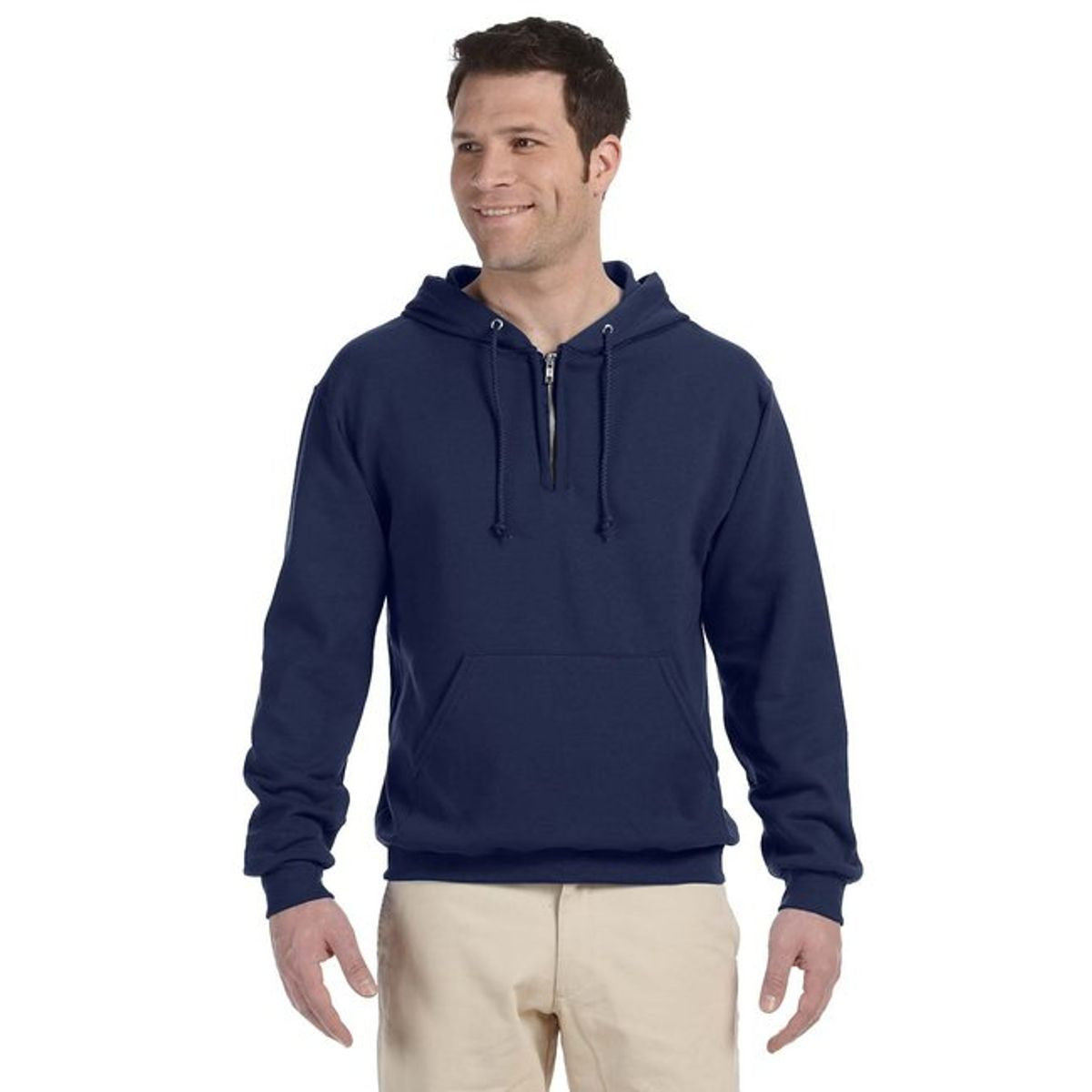 JERZEES FLEECE QUARTER ZIP PULLOVER HOODED SWEATSHIRT