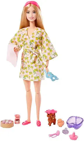 BARBIE DOLL KIDS TOYS BLONDE DOLL WITH PET PUPPY