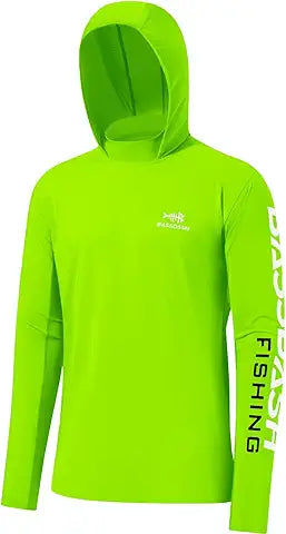 UPF 50+ MENS UV SUN PROTECTION LONG SLEEVE PERFORMANCE FISHING HOODIE
