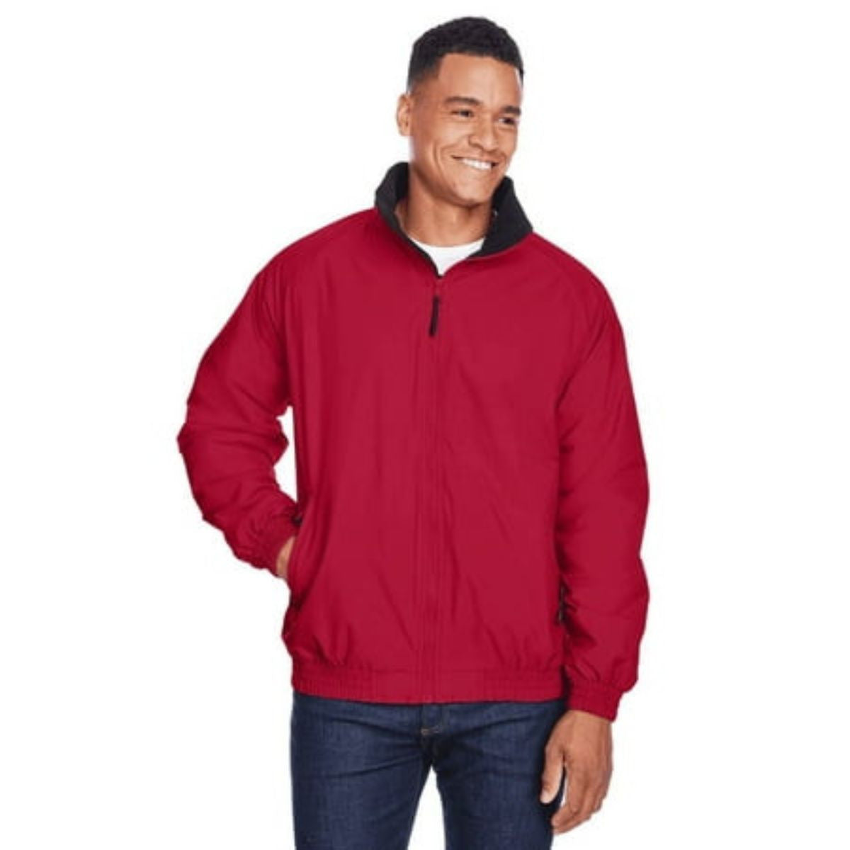 HARRITON ADULT FLEECE LINED NYLON JACKET