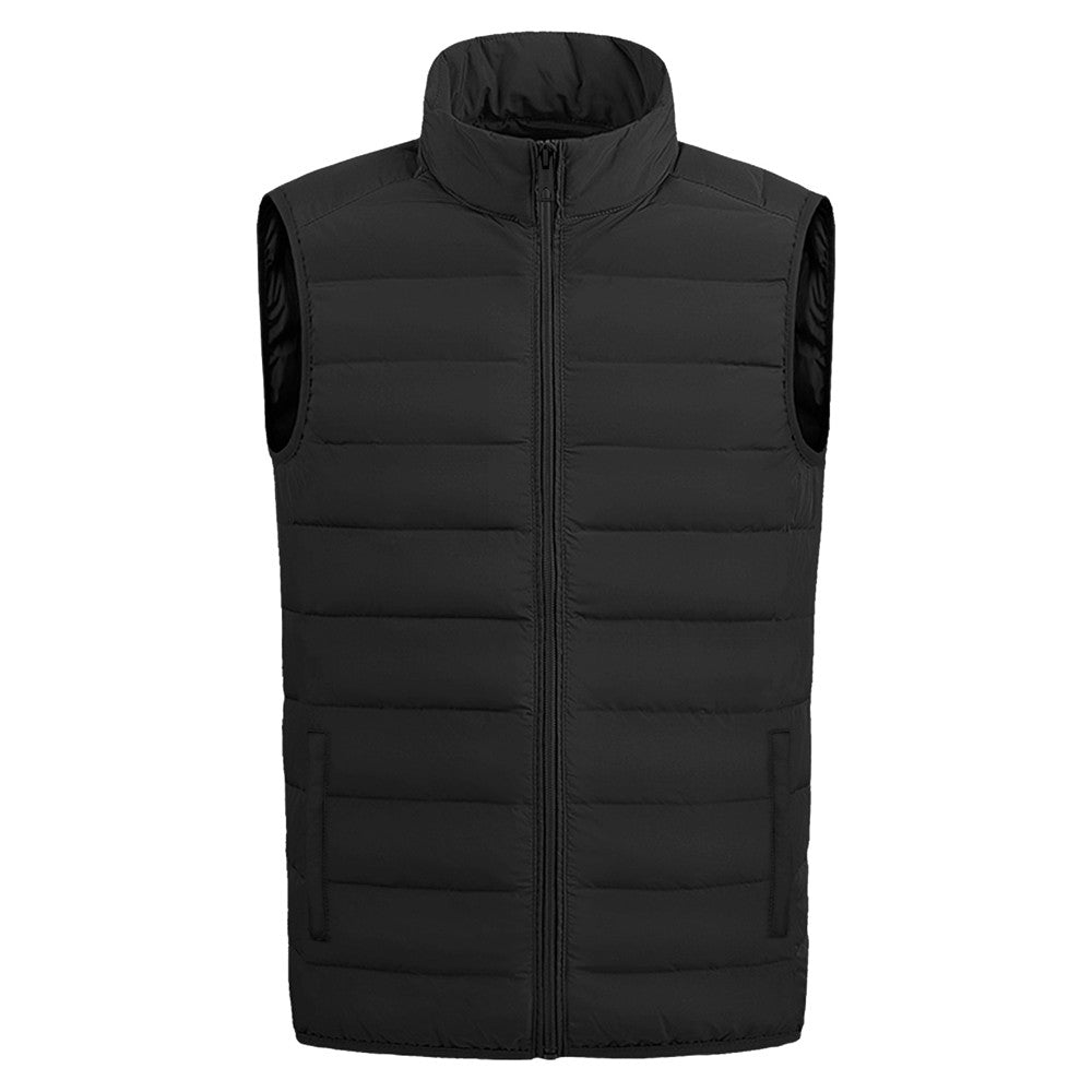 MENS FULL ZIP WARM PUFFER VEST