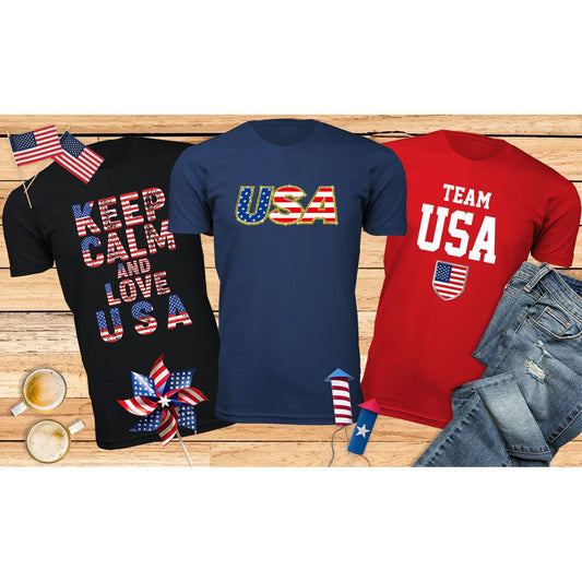 MENS PATRIOTIC USA T SHIRT