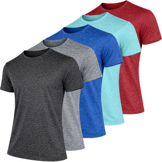 MENS MOISTURE WICKING PERFORMANCE SHORT SLEEVE TEE 3 PACK