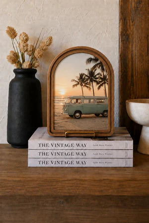 VW BUS ARCH FRAMED ART 6X8 INCH