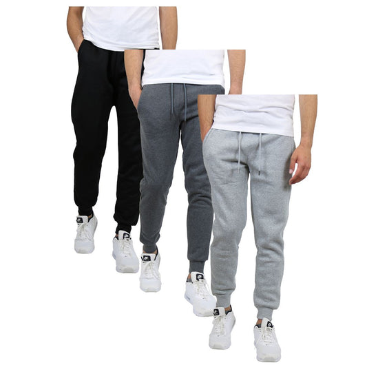MENS FLEECE JOGGER SWEATPANTS 3 PACK