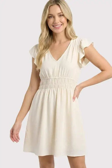The effortless grace flutter dress