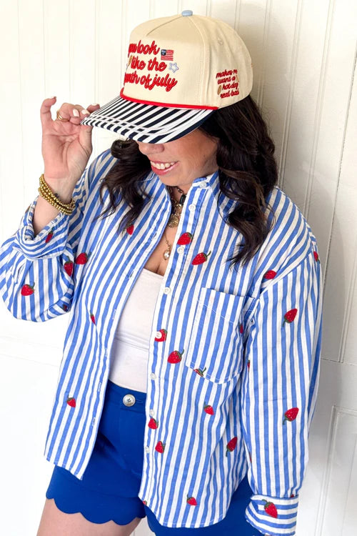 The berry line button blouse