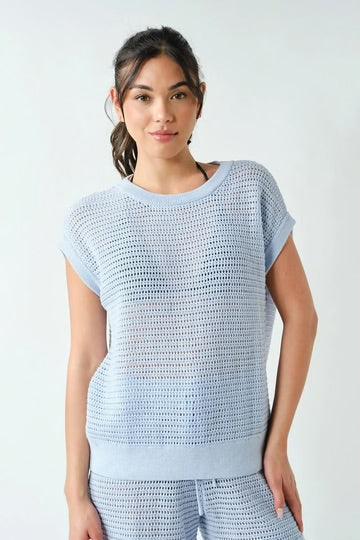 The ocean air open knit top