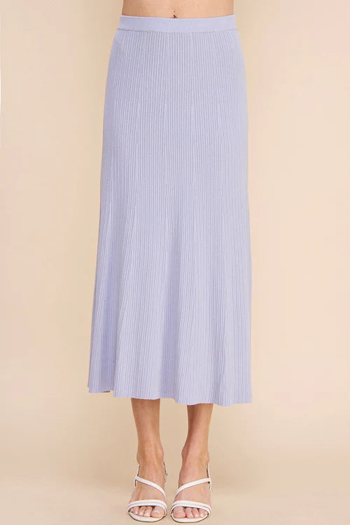 The pelican point ribbed knit a line skirt