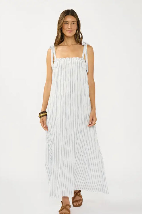 The sea spray tie shoulder maxi dress