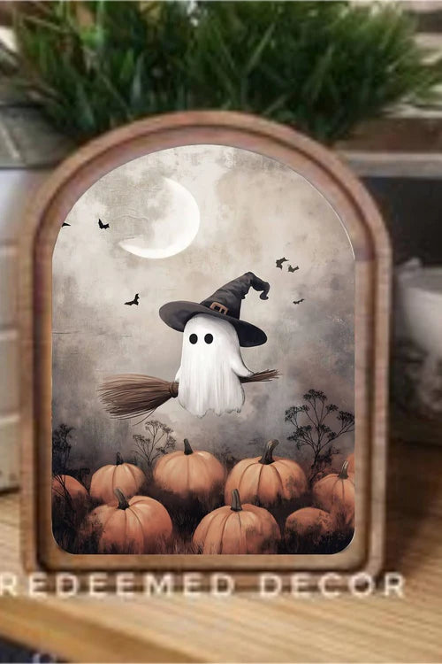 Ghostie witch arch framed art 6x8 inch