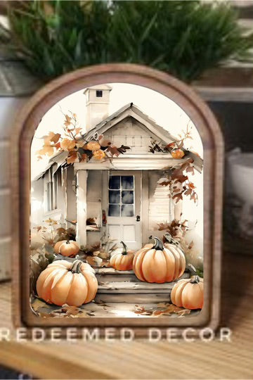 Pumpkin shed arch framed art