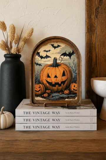 Jack o lantern arch framed art 8.25x11