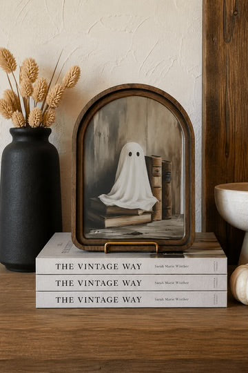 Library ghost arch framed art 8.25x11