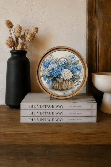 8 inch round blue hydrangeas arch