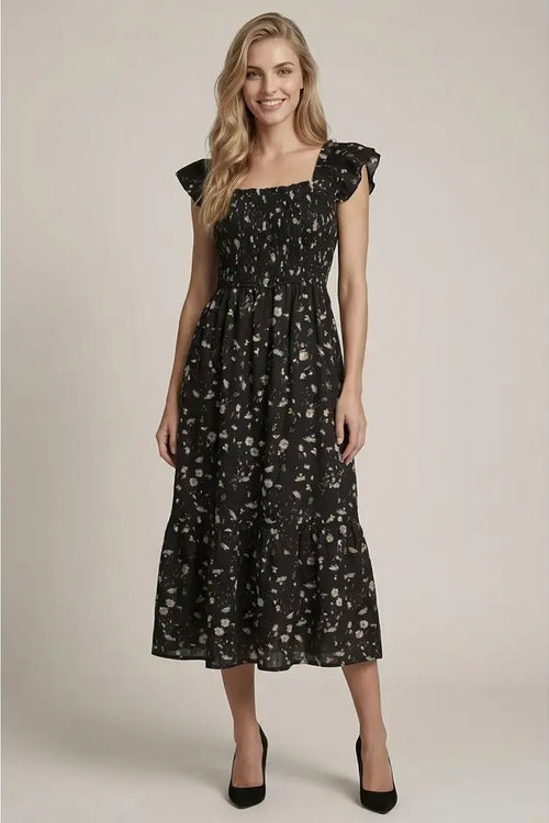 Doe and Rae women’s starlight garden midi dress