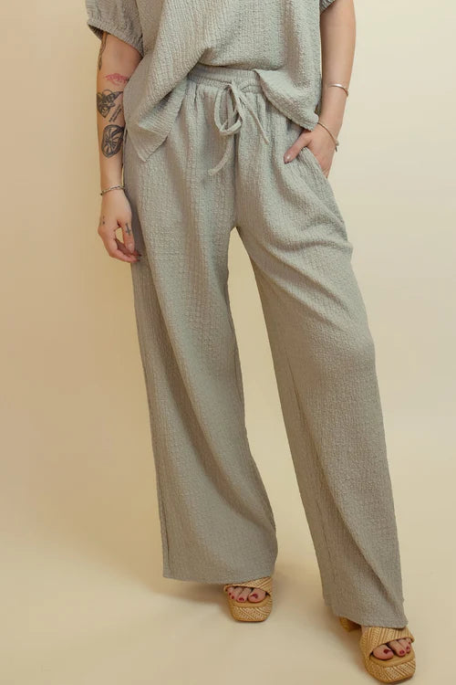 Allie rose womens coastal moss knit wide leg pants
