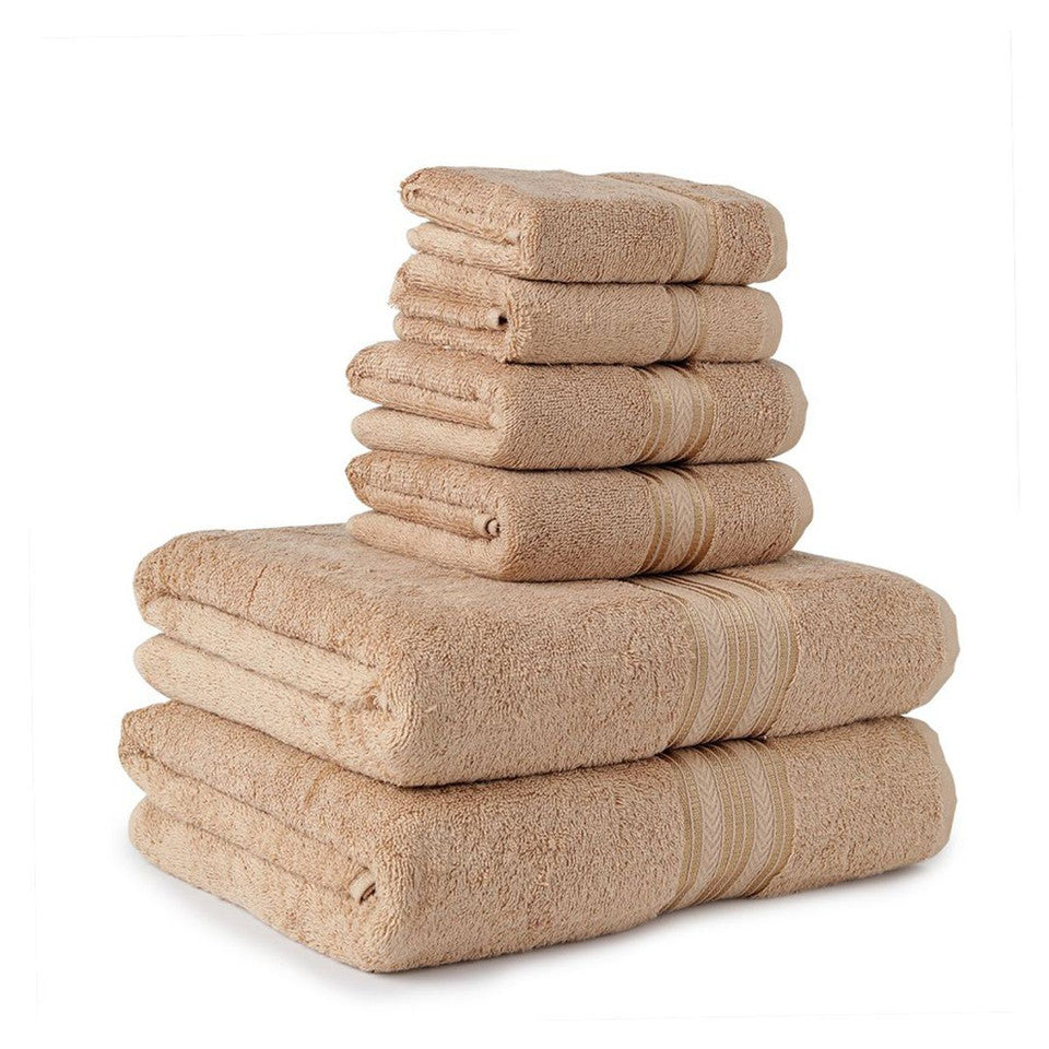 6 piece ring spun cotton towel set