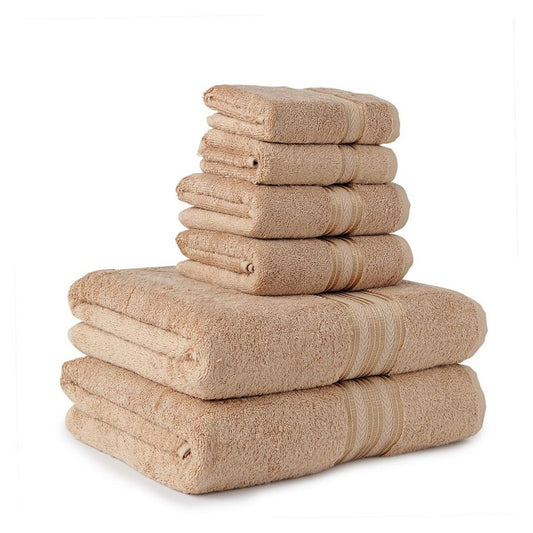 6 piece ring spun cotton towel set