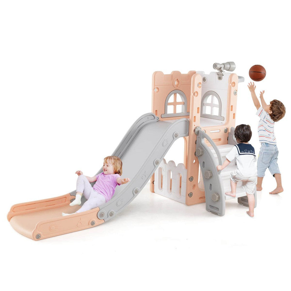 6 in 1 L shaped toddler slide