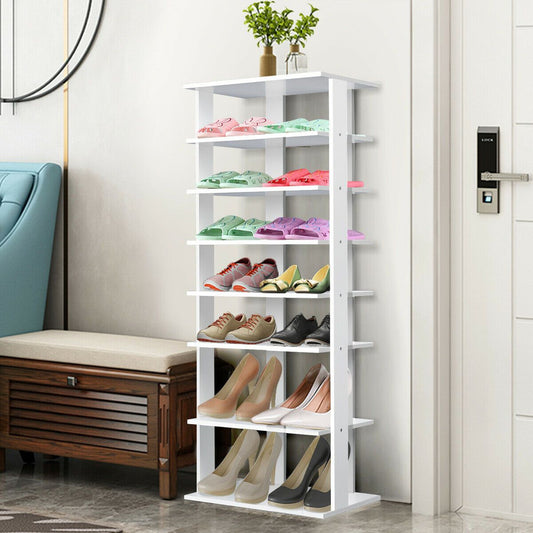 7 tier wooden patented shoes storage stand rack organizer