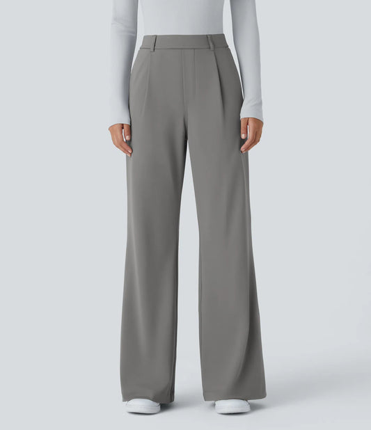 Day stretch high waisted pocket work flare pants