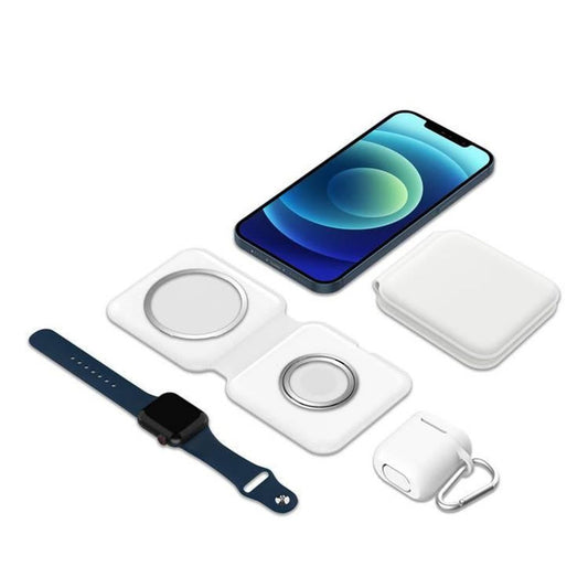 Foldable magnetic charger for Apple Watch iPhone and airpods